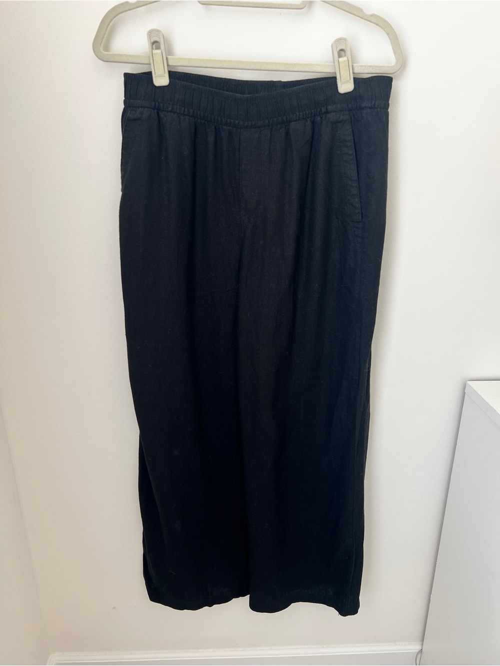 Old Navy Women's Black linen blend Wide-Leg Pants size M